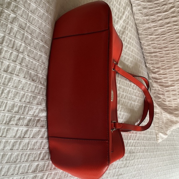 Orange leather Coach hand bag - Picture 7 of 7